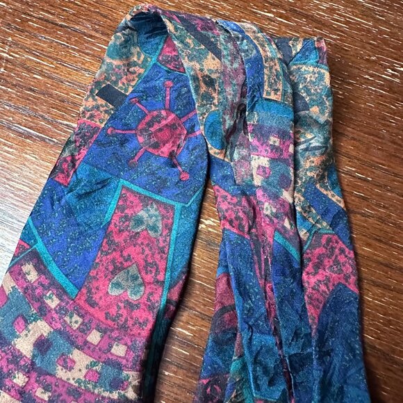 Galimberti 100% Silk Tie Abstract Multicolor Design Made In Italy - Picture 8 of 9